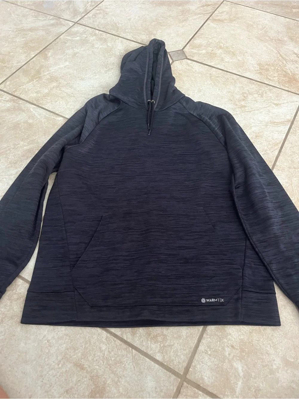 Warm Black Heather Performance Pullover Hoodie